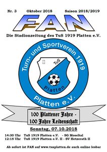Stadionzeitung Nr. 3 Saison 2018/19 - Moseltal (3MB)